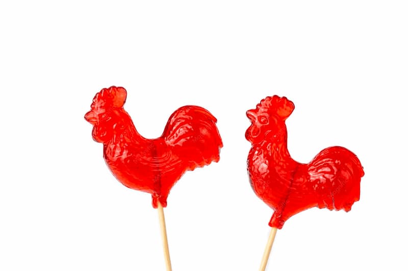 تصویر 1 از آبنبات چوبی خروسی با طعم شیرین و ماندگار